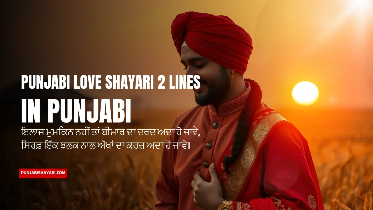 Punjabi Love Shayari 2 Lines